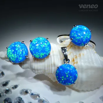 Souprava šperků Diana 10 - sada šperků s thajskými opály, Materiál: Růžové zlato, ryzost 585/1000