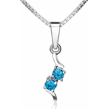 Přívěsek Emily - přívěsek s topazy, Materiál: Bílé zlato, ryzost 585/1000