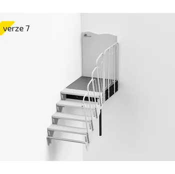 TLC ASTA Podesta - Vnější protiskluzová deska (modřín) Výběr povrchové úpravy: PZ + RAL - ocelový pozinkovaný plech + barva, Výběr varianty podesty: Verze 7