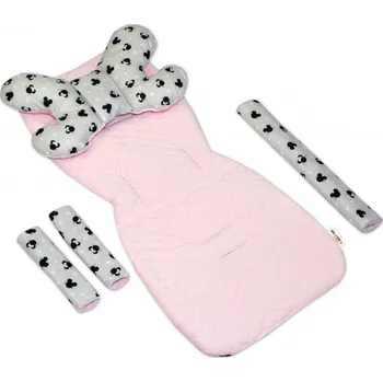 Baby Nellys 5dílný komplet Velvet Minnie šedý/růžový