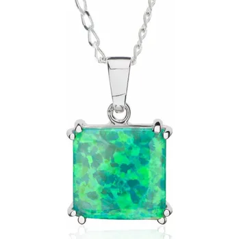 Přívěsek Axana 11 - přívěsek se zeleným opálem, Materiál: Bílé zlato, ryzost 585/1000