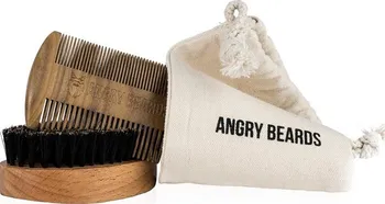 Péče o vousy Angry Beards Set kartáč a hřeben na vousy