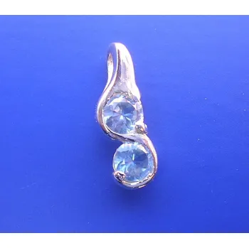 Přívěsek Miriam - přívěsek s akvamaríny, Materiál: Bílé zlato, ryzost 585/1000