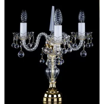 Lampička Stolní lampa křišťálová S10063CE, Varianta Zlatá
