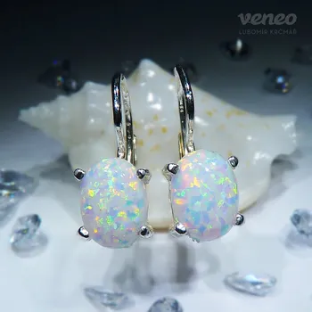 Náušnice Ariana 8 - náušnice s australskými opály, Materiál: Bílé zlato, ryzost 585/1000