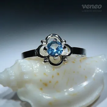 Prsten Anastázie - prsten s akvamarínem, Materiál: Stříbro, ryzost 925/1000