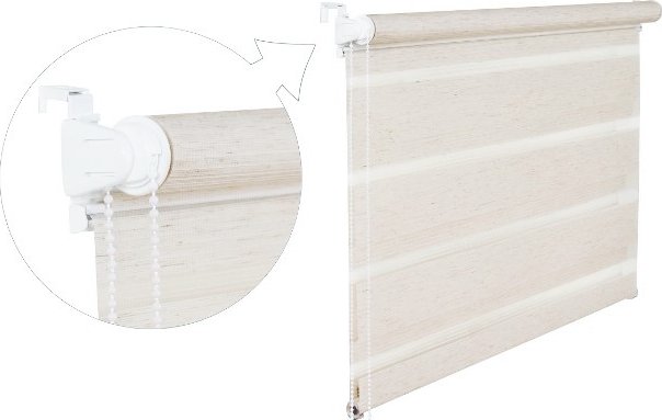 ZEBRA-SHOP Roleta DEN A NOC / MINI / STANDARD / béžový melír / BH 08 Barva mechanizmu: hnědá, Výška: 150, Šířka: 30