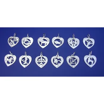 Přívěsek Znamení srdíčko velké Z249, Materiál: Stříbro, ryzost 925/1000