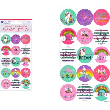 samolepka Anděl samolepky 10420 kolečka 9,5 x 21 cm