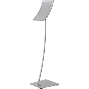 Kancelářský nábytek Stojan na noze - Arc Menuboard s rámem A4 - Stříbrný