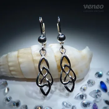 Náušnice Keltia - náušnice s plastikou , Materiál: Bílé zlato, ryzost 585/1000