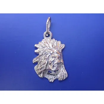Přívěsek Přívěsek hlava-indián Z291, Materiál: Bílé zlato, ryzost 585/1000