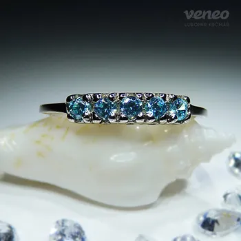 Prsten Larissa - prsten s topazy, Materiál: Růžové zlato, ryzost 585/1000