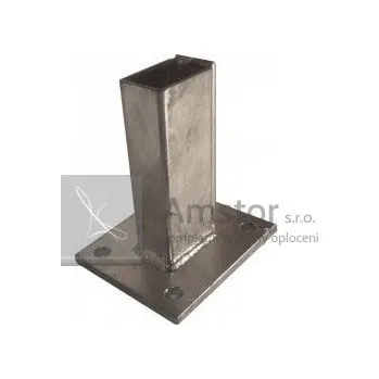 Příslušenství pro plot Patka pro sloupek Zn, průměr 40x60 mm