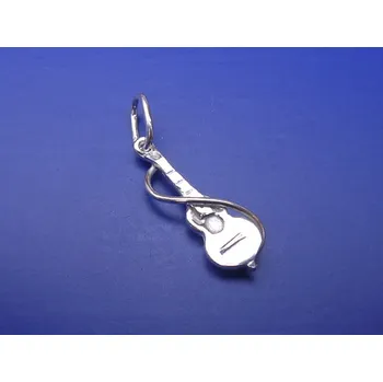 Přívěsek Přívěsek kytara s plastikou Z248, Materiál: Stříbro, ryzost 925/1000