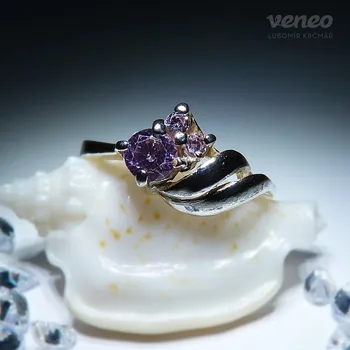 Prsten Vega - prsten s růžovými zirkony, Materiál: Růžové zlato, ryzost 585/1000