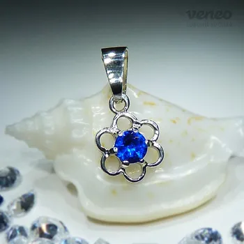 Přívěsek Sofie - přívěsek se safírem, Materiál: Růžové zlato, ryzost 585/1000