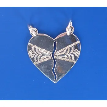 Přívěsek Přívěsek srdce velké zdobené-rozlamovací Z402/2, Materiál: Bílé zlato, ryzost 585/1000