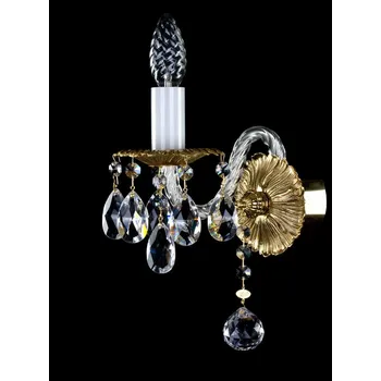Nástěnné svítidlo Nástěnné svítidlo křišťálové N078CE, Varianta Zlaté