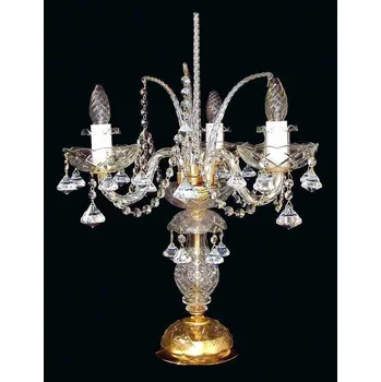 Lampička Křišťálová stolní lampa ES127307, Varianta Stříbrná