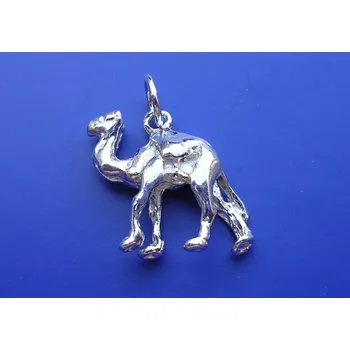 Přívěsek Přívěsek velbloud dromedár plastický Z253, Materiál: Bílé zlato, ryzost 585/1000