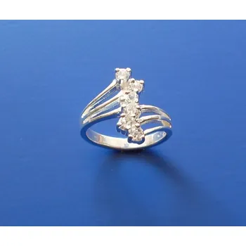 Prsten Verona - prsten s čirými zirkony , Materiál: Růžové zlato, ryzost 585/1000