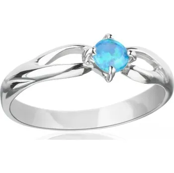 Prsten Violeta - prsten se světle modrým opálem, Materiál: Růžové zlato, ryzost 585/1000