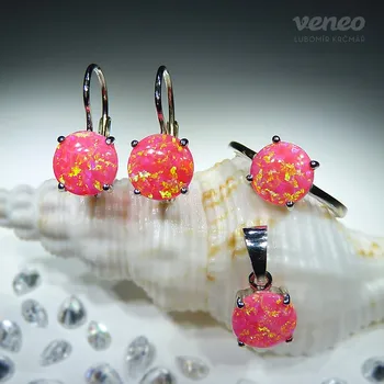 Souprava šperků Diana 8 - souprava šperků s venezuelskými opály, Materiál: Růžové zlato, ryzost 585/1000