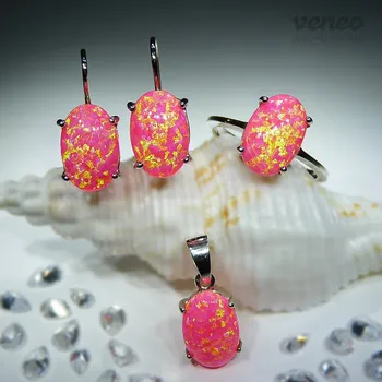 Souprava šperků Ariana 12 - sada šperků s venezuelskými opály, Materiál: Růžové zlato, ryzost 585/1000