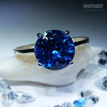 Prsten Diana 10 – prsten s topazem, Materiál: Růžové zlato, ryzost 585/1000