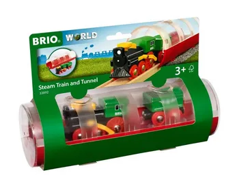 Dřevěná hračka Brio Tunel a parní vlak