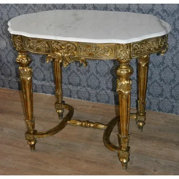 Jídelní stůl Zámecký stůl s mramorovou deskou - Krásný