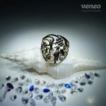 Prsten Prsten s plastikou P118, Materiál: Růžové zlato, ryzost 585/1000