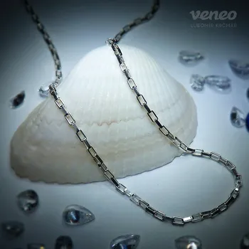 Řetízek Stříbrný řetízek Venezie podélná hrubší Délka: 42