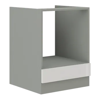 Kuchyňská skříňka Spodní skříňka na sporák BIANKA bílý lesk-šedá 60 D GAZ BB