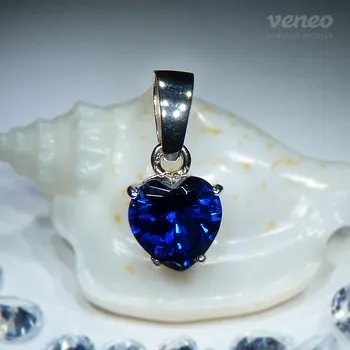 Přívěsek Odeta - přívěsek se safírem, Materiál: Bílé zlato, ryzost 585/1000