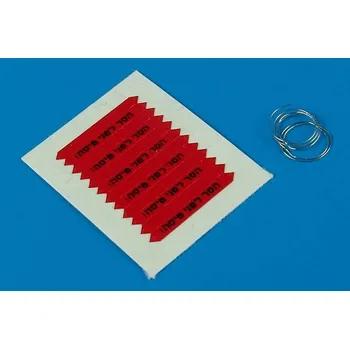 Plastikový model Aerobonus 1/48 Remove before flight flags - IDF - black lettering