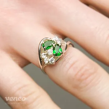 Prsten Carmen – prsten se swarogreeny a čirými zirkony, Materiál: Růžové zlato, ryzost 585/1000