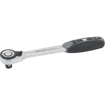 Gola sada Ráčna 3/8", ultra tenká, CrV, s přepínací páčkou a vyhazovákem, Welzh (Welzh Werkzeug)