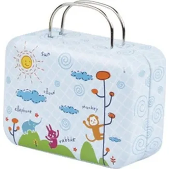 Doplněk pro panenku Kufříky pro panenku Blythe i Barbie Motiv: sv. modrý zvířátka