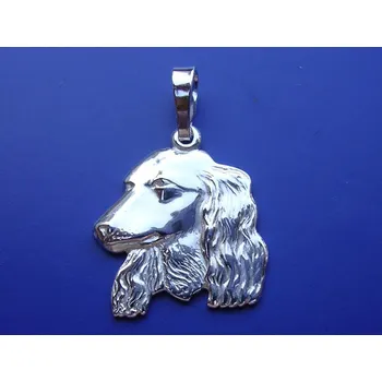 Přívěsek Přívěsek hlava - pes jezevčík Z275, Materiál: Bílé zlato, ryzost 585/1000