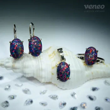 Souprava šperků Ariana 12 - sada šperků s arabskými opály, Materiál: Růžové zlato, ryzost 585/1000