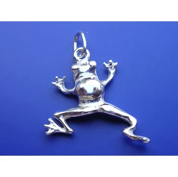 Přívěsek Přívěsek žába plastická Z267, Materiál: Bílé zlato, ryzost 585/1000