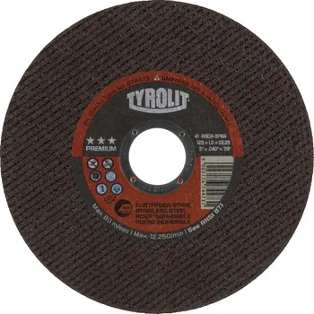 Řezný kotouč TYROLIT Řezný kotouč rovný Premuim***Inox 125x1,0 mm | Dílna - Outdoor Nářadí, ruční nářadí, elektrické pomůcky, ochranné pomůcky Broušení a&nbsp;řezání Brusné a&nbsp;řezací příslušenství