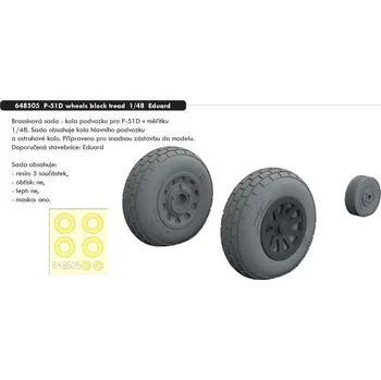 Plastikový model Eduard 1/48 P-51D wheels block tread (EDUARD)