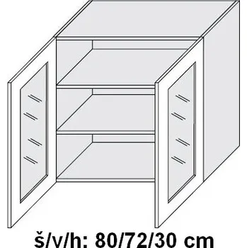 Kuchyňská skříňka kuchyňská skříňka horní GOLD+ CALVADOS W3S/80