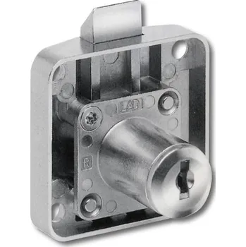 Cylindrický západkový zámek 207 zásuvka, DM 25 mm, Zamak poniklovaný, bez vložky | Dveře a&nbsp;dveřní příslušenství Zámky Nábytkové zámky Nábytkový zámek západkový