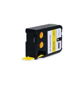 Pásek do tiskárny Gigaprint za páska DYMO 1868772 XTL 19mm černý tisk/žlutý podklad, vinylová - kompatibilní