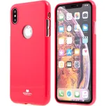 Kryt MERCURY Jelly pro Apple iPhone Xs Max - výřez pro logo - gumový - růžový
