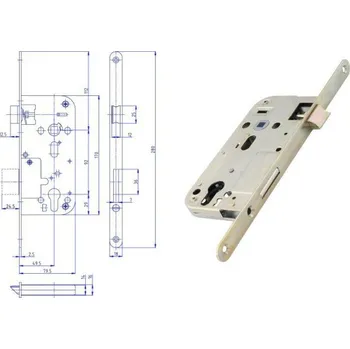 zadlabací zámek Zámek Hobes K 162 | Dveře a dveřní příslušenství Zámky Zadlabací zámky